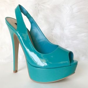 Steve Madden Peep Toe Slingback Platform Heels